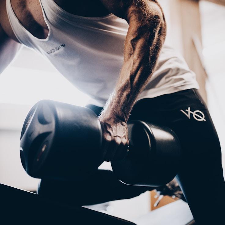 Professional gym with weight equipment