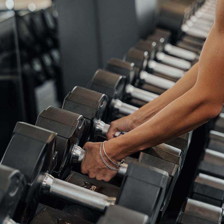 Modern fitness center interior with exercise equipment